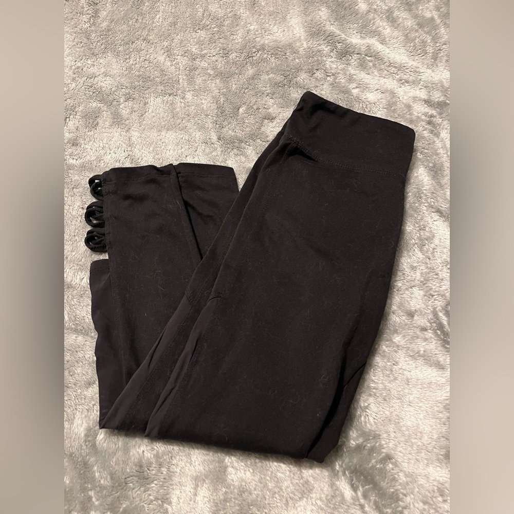 Black Leggings with Side Detail